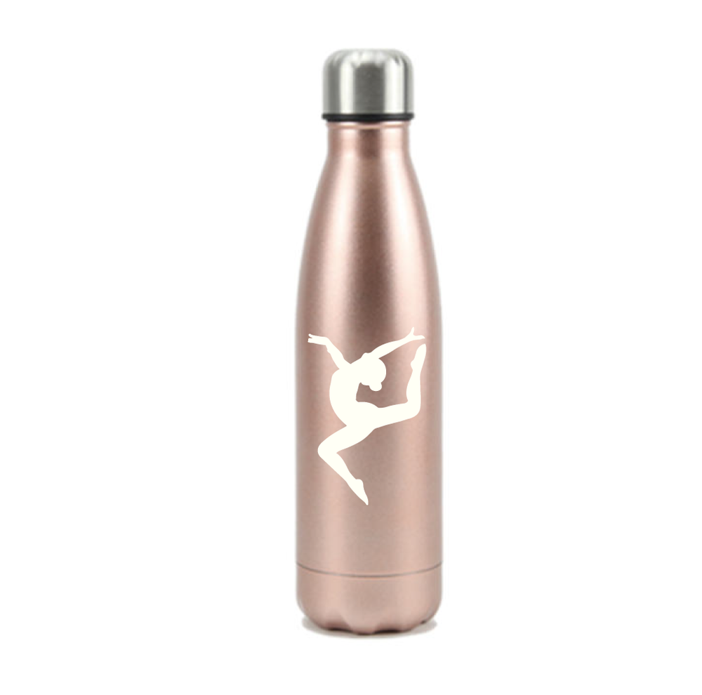 Drinkfles Stainless Steel Metallic Rose Goud Sprong