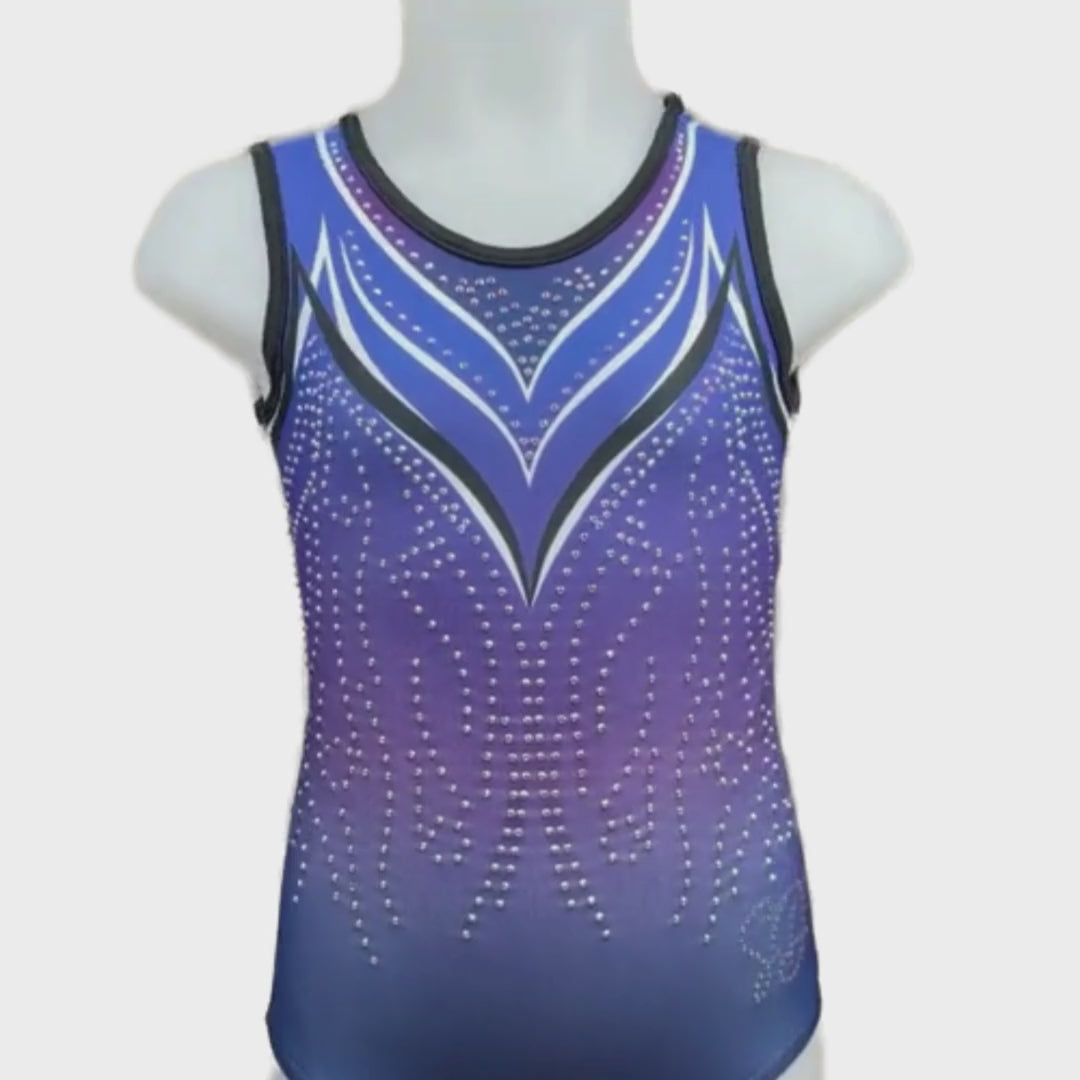 Kyla Blue Purple Gymnastics Suit
