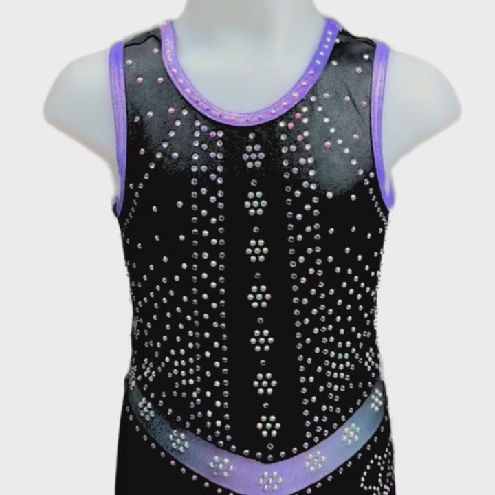 Turnpakje Bella Zwart Lila