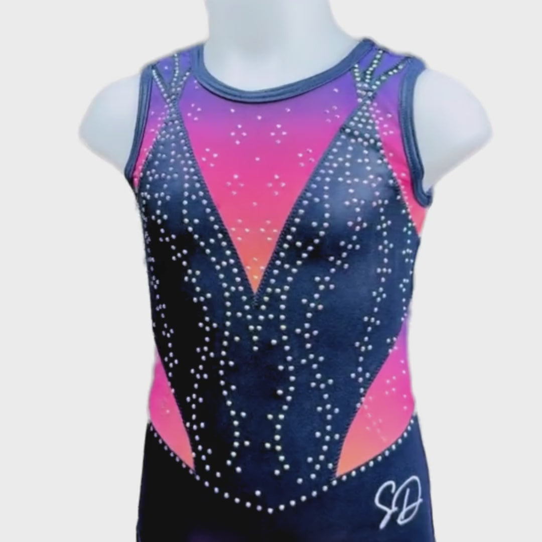 Turnpakje Vive Navy Mouwloos