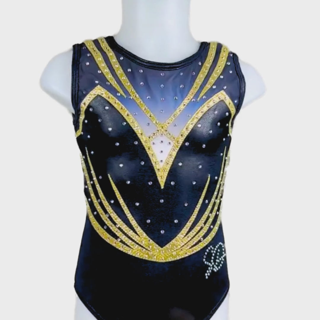 Turnpakje Bibi Navy Goud Mouwloos