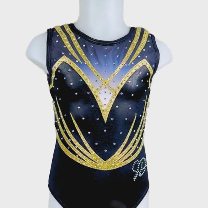 Turnpakje Bibi Navy Goud Mouwloos