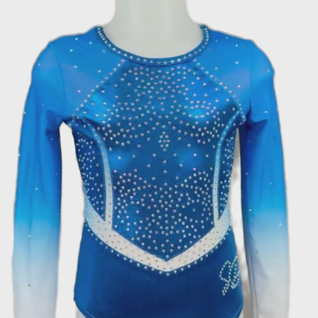 Turnpakje Quinty Royal Blauw Wit Lange Mouw