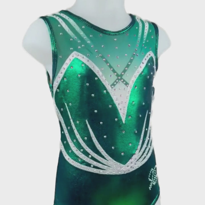 Turnpakje Bibi Groen Wit Mouwloos