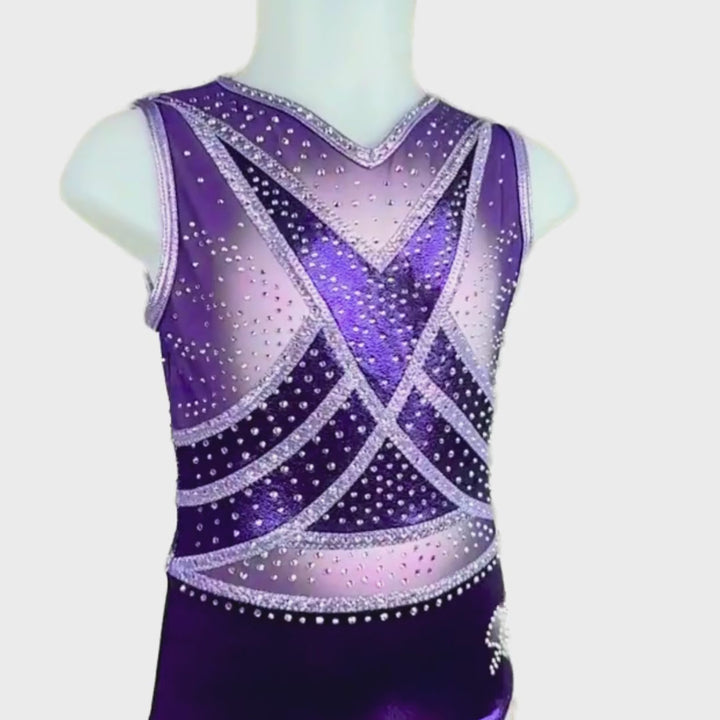 Turnpakje Fem Paars Lila Mouwloos