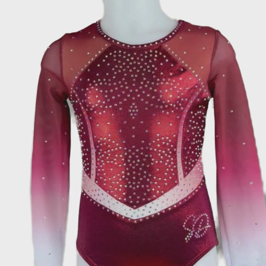 Turnpakje Quinty Bordeaux Wit Lange Mouw