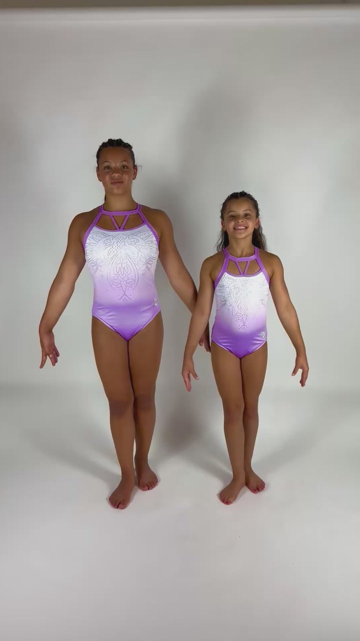 Justaucorps de gymnastique Ruby Lila White