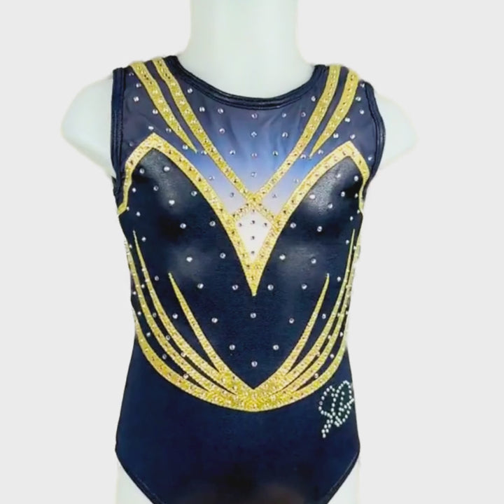 Turnpakje Bibi Navy Goud Mouwloos