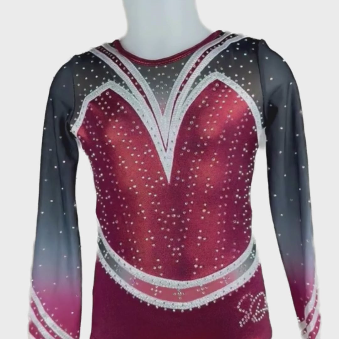 Turnpakje Maddie Bordeaux Zwart