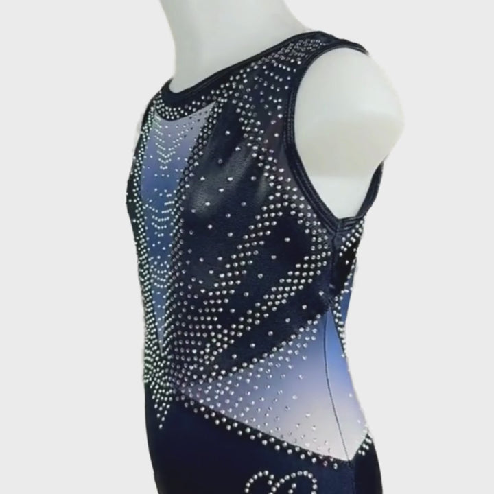 Turnpakje Amy Navy Wit Mouwloos