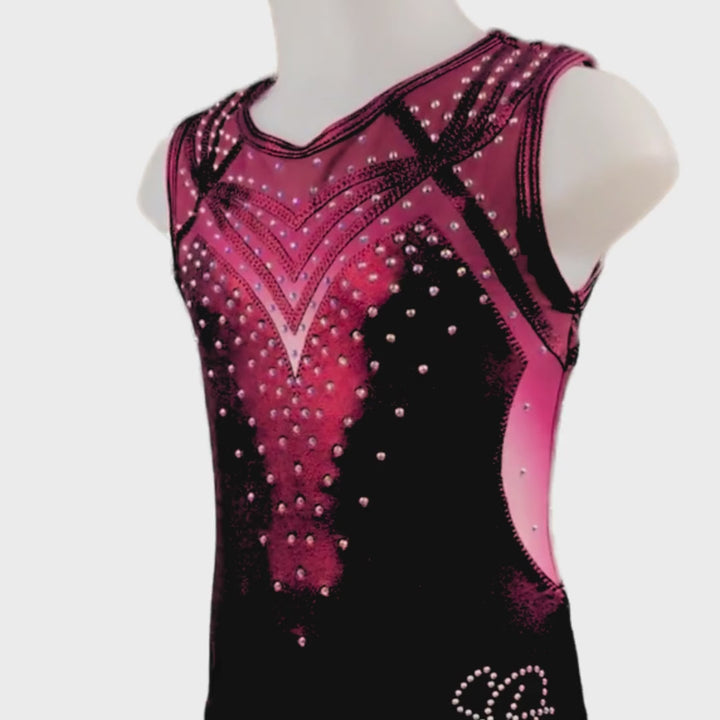 Turnpakje Elise Bordeaux Mouwloos